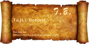 Tajti Botond névjegykártya